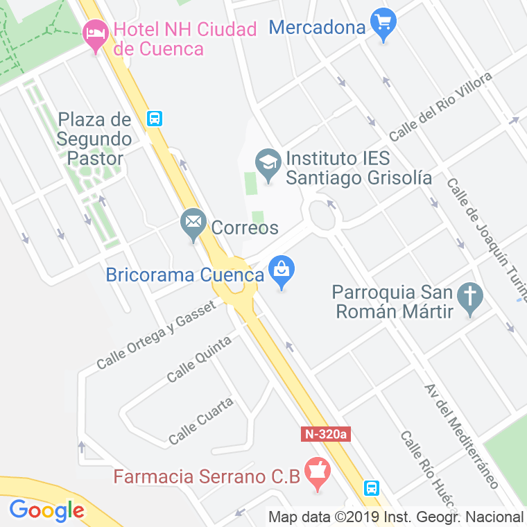 Código Postal calle Rio Chillaron en Cuenca