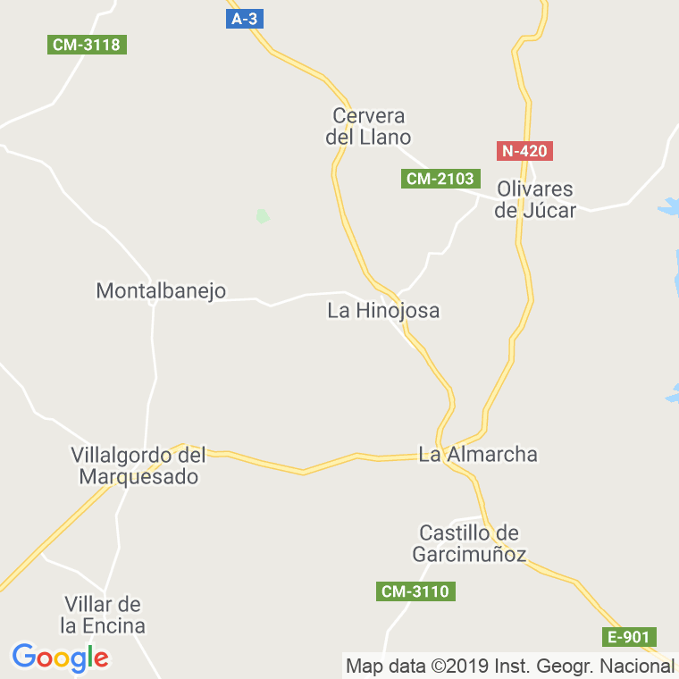 Código Postal de Hinojosa, La en Cuenca