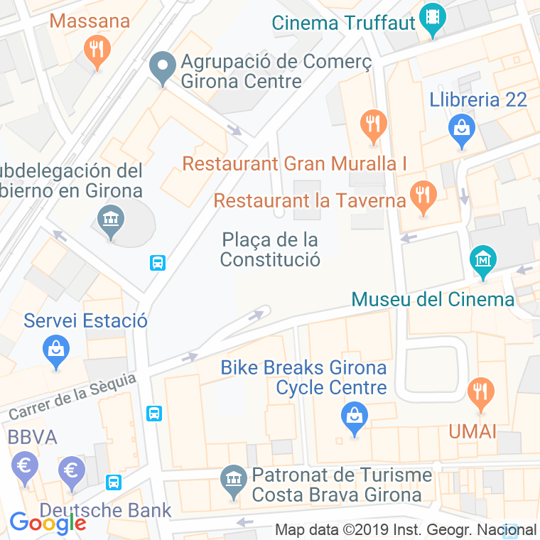 Código Postal calle Constitucio, plaça en Girona