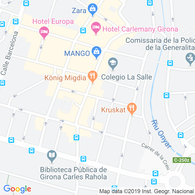 Código Postal calle Cardenal Margarit en Girona