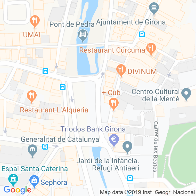 Código Postal calle Catalunya, plaça (Impares Del 19 Al Final)  (Pares Del 18 Al Final) en Girona