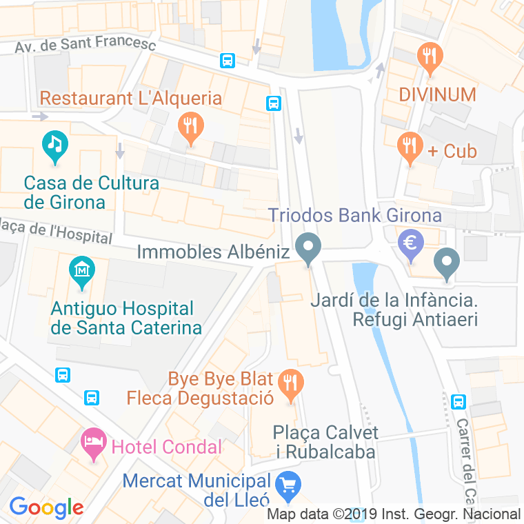 Código Postal calle Pompeu Fabra, plaça en Girona