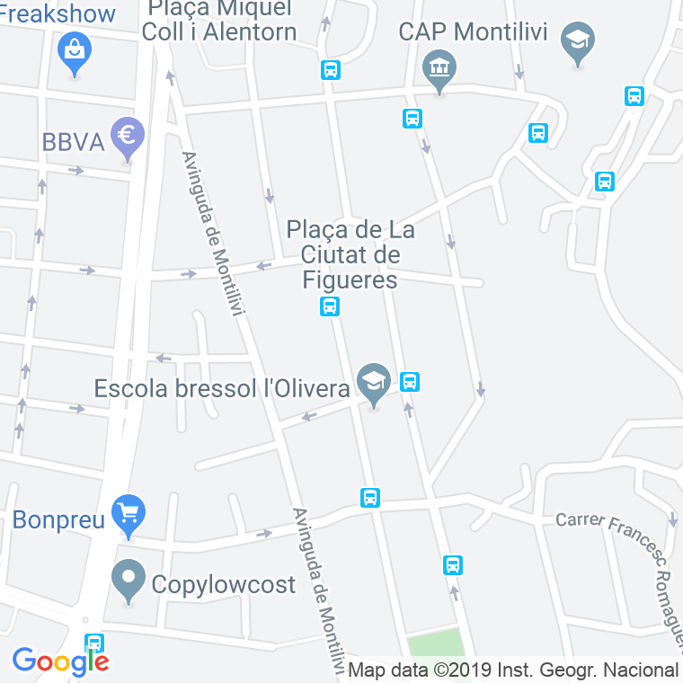 Código Postal calle Ciutat De Figueres, plaça en Girona