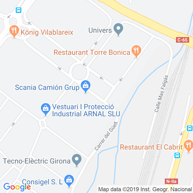 Código Postal calle Falgas en Girona