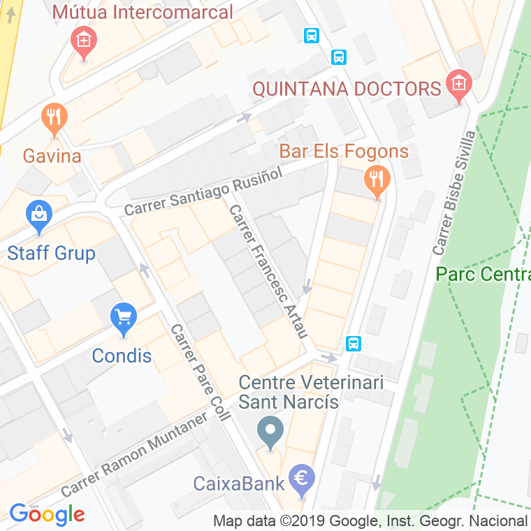 Código Postal calle Francesc Artau en Girona