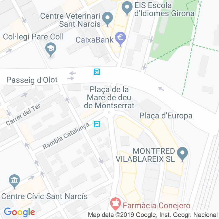 Código Postal calle Mare De Deu De Montserrat, plaça en Girona