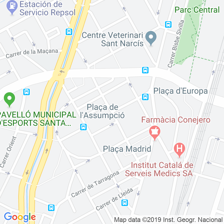 Código Postal calle Mare De Deu Dels Angels en Girona