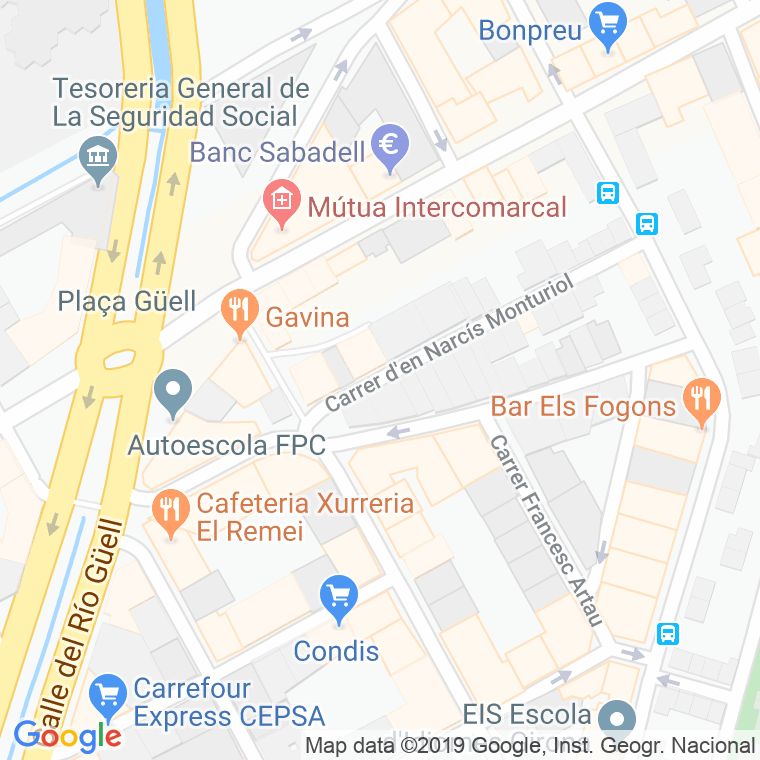 Código Postal calle Narcis Monturiol en Girona