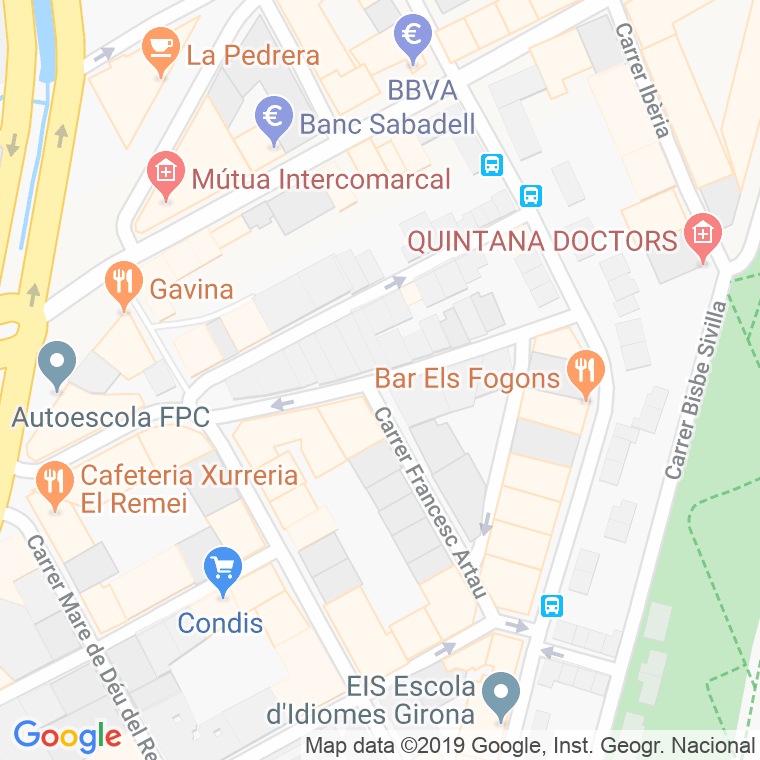 Código Postal calle Santiago Rusiñol en Girona