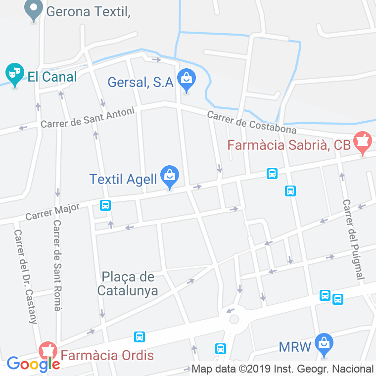 Código Postal calle Santa Eugenia, travessia (Pares Del 2 Al Final) en Girona