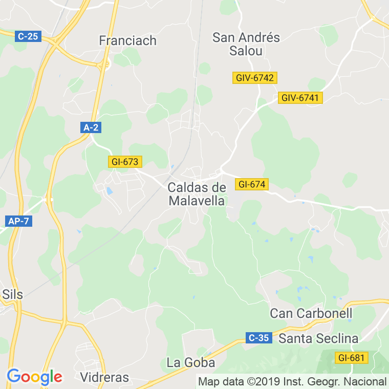 Código Postal de Caldes De Malavella en Girona