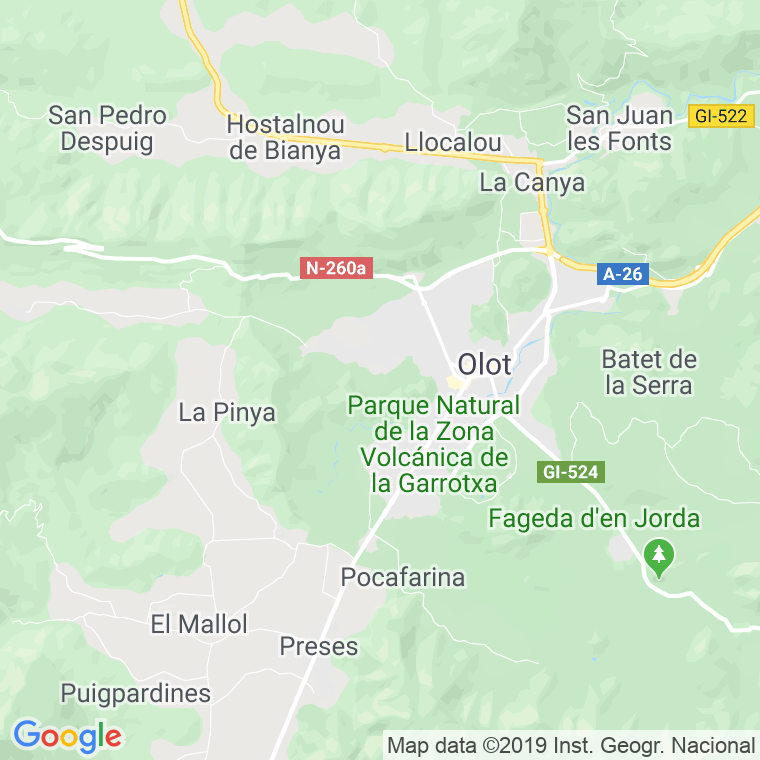 Código Postal de Olot en Girona