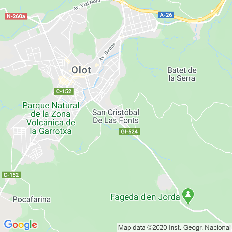 Código Postal de Sant Cristofol Les Fonts en Girona