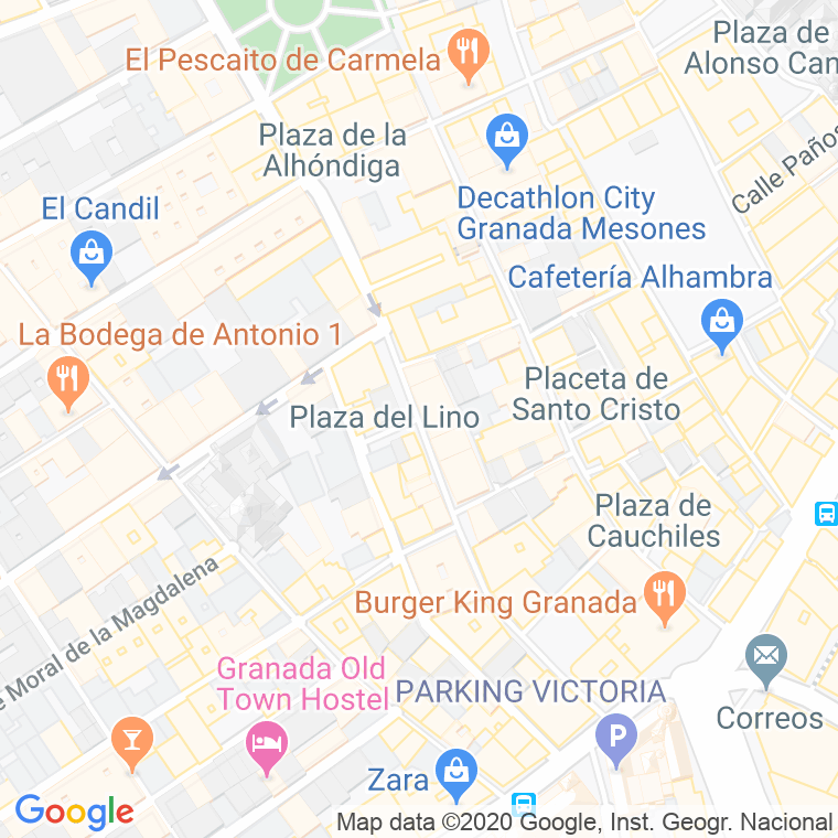 Código Postal calle Alhondiga en Granada