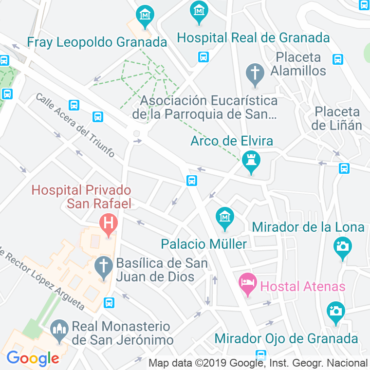 Código Postal calle Beaterio Del Santisimo en Granada