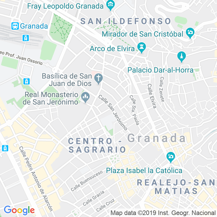 Código Postal calle Calvache, callejon en Granada