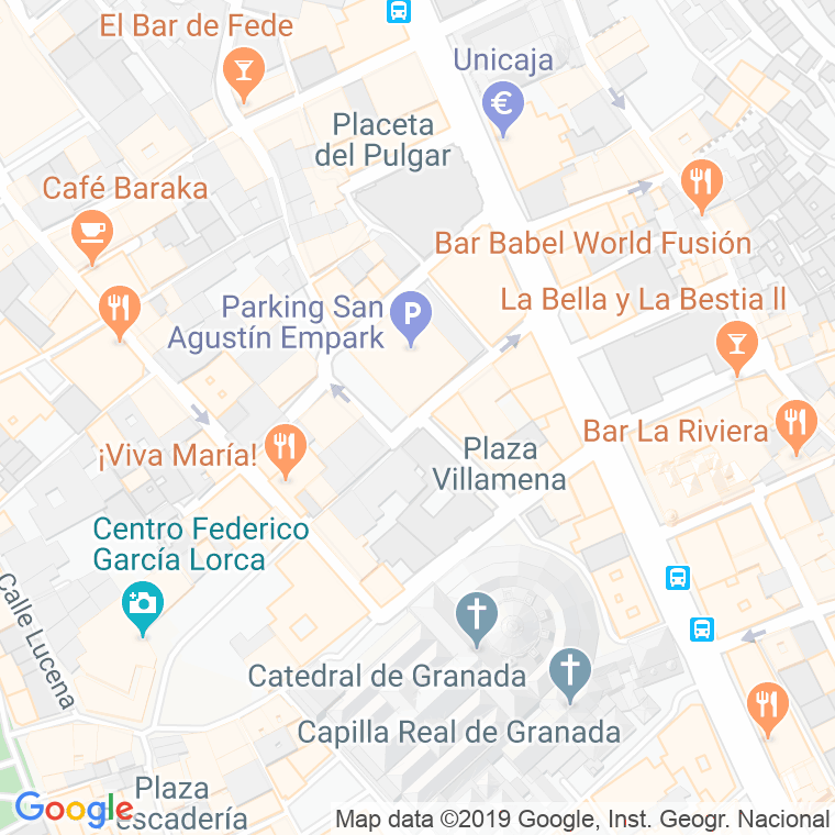 Código Postal calle Cristo De San Agustin en Granada