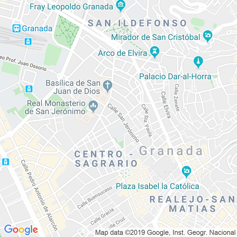 Código Postal calle Fuentenueva   (Impares Del 1 Al Final)  (Pares Del 2 Al Final) en Granada
