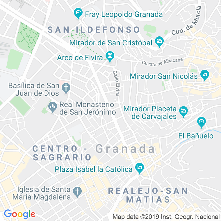 Código Postal calle Gran Via De Colon   (Impares Del 1 Al 99) en Granada