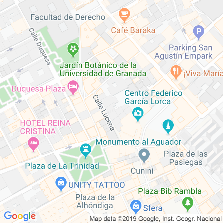 Código Postal calle Lucena en Granada