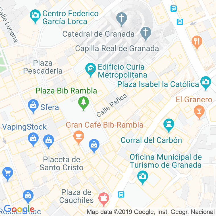 Código Postal calle Paños en Granada