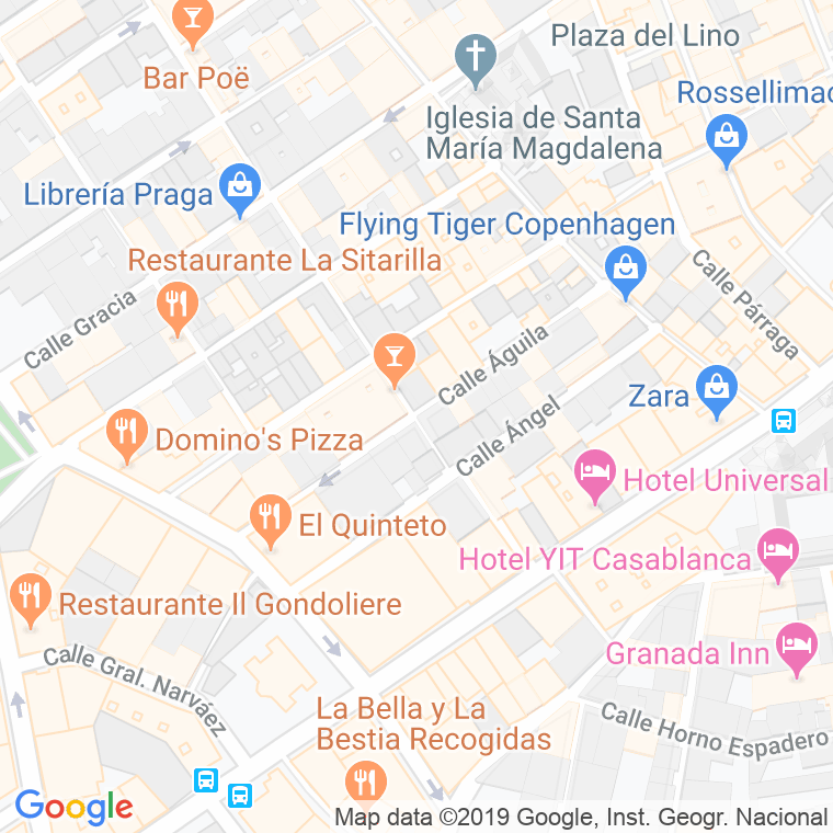 Código Postal calle Aguila en Granada
