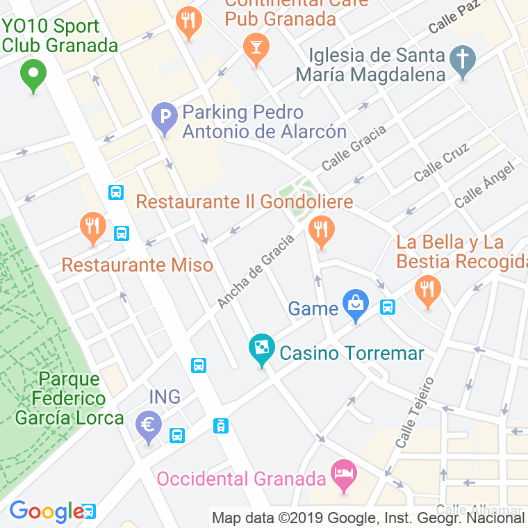 Código Postal calle Lope De Vega en Granada