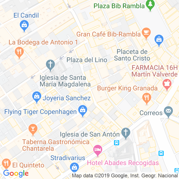 Código Postal calle Parraga en Granada