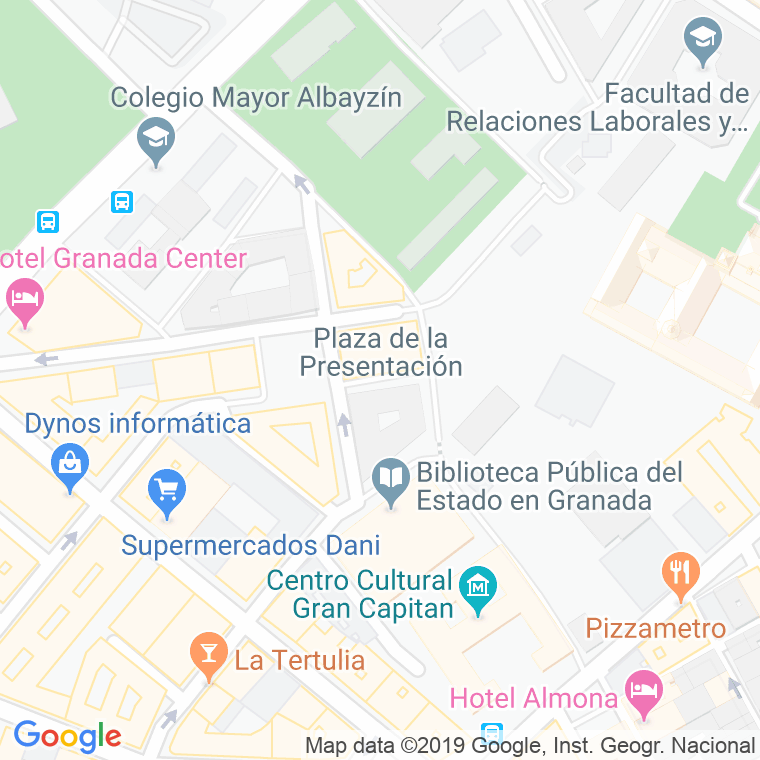 Código Postal calle Presentacion, De La, plaza en Granada
