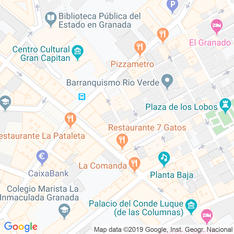 Código Postal calle Rector Garcia Duarte en Granada