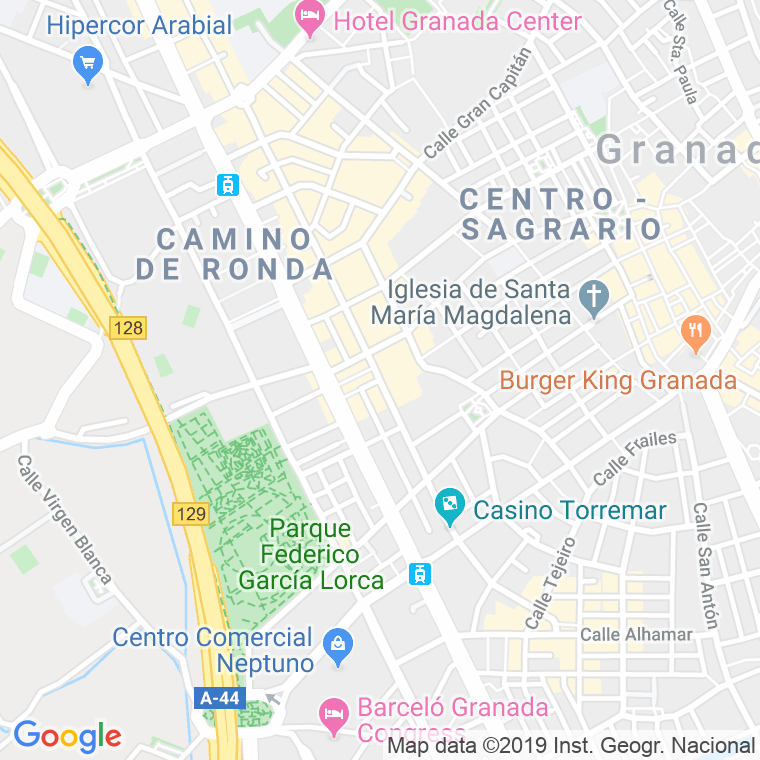 Código Postal calle Pedro Antonio De Alarcon   (Impares Del 65 Al Final) en Granada