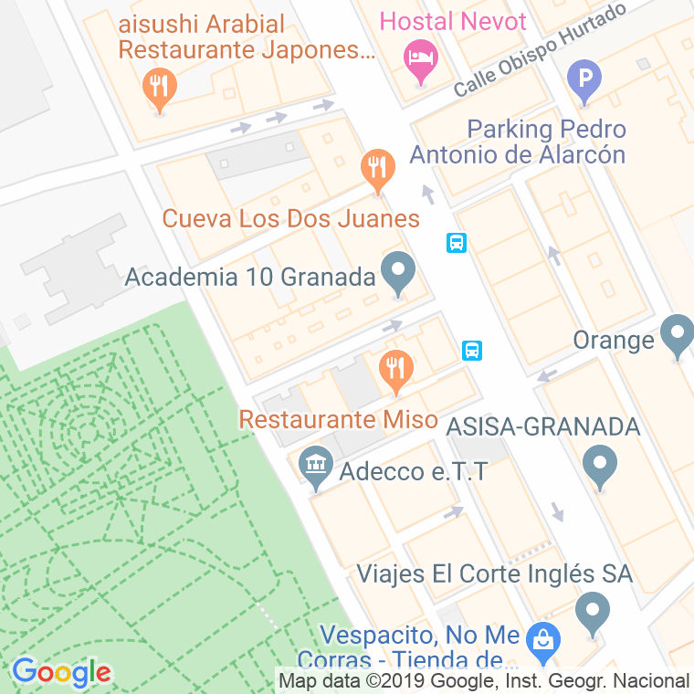 Código Postal calle Angel Barrios en Granada