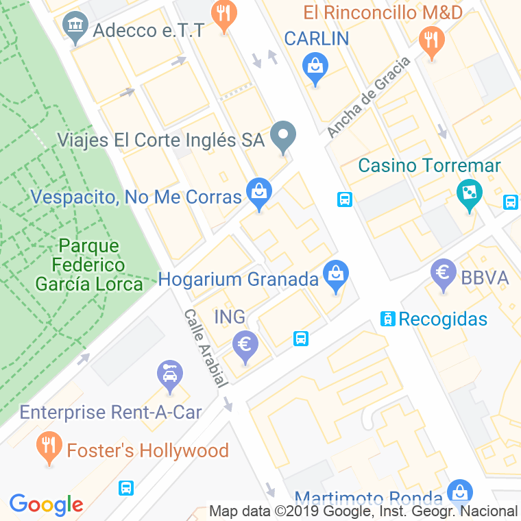 Código Postal calle Catamarca en Granada