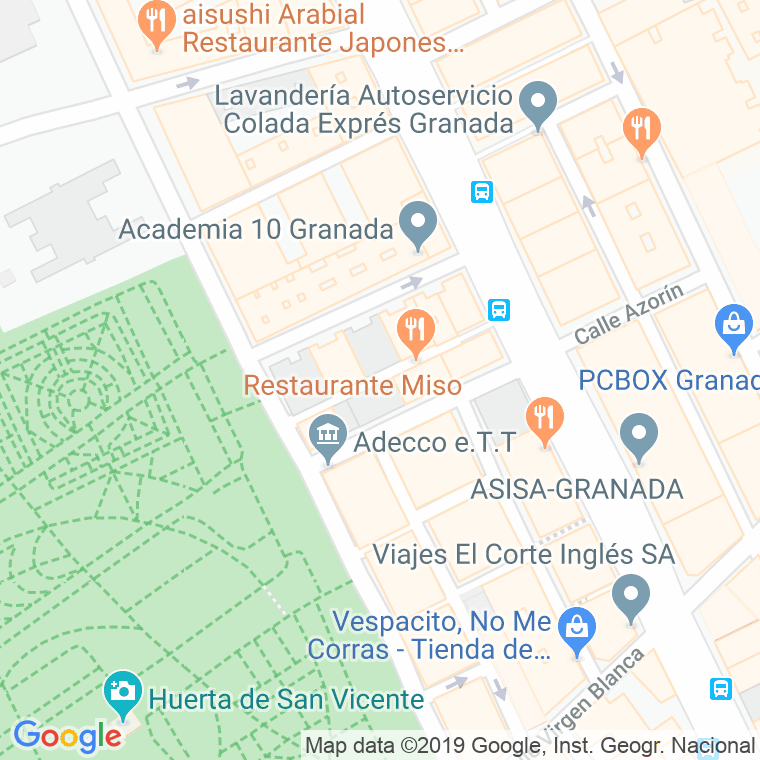 Código Postal calle Comercio, pasaje en Granada