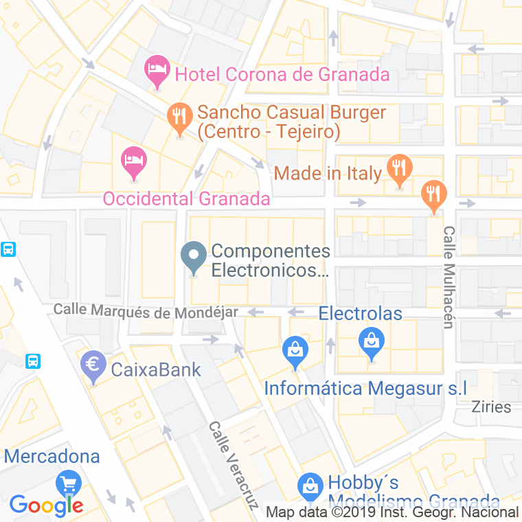 Código Postal calle Guillen De Castro en Granada