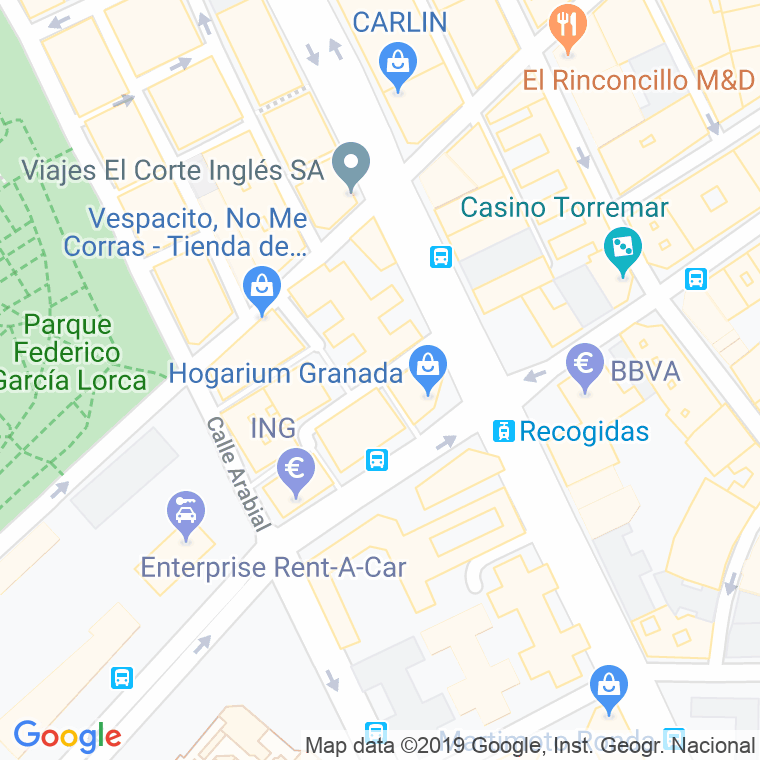 Código Postal calle Patagonia en Granada