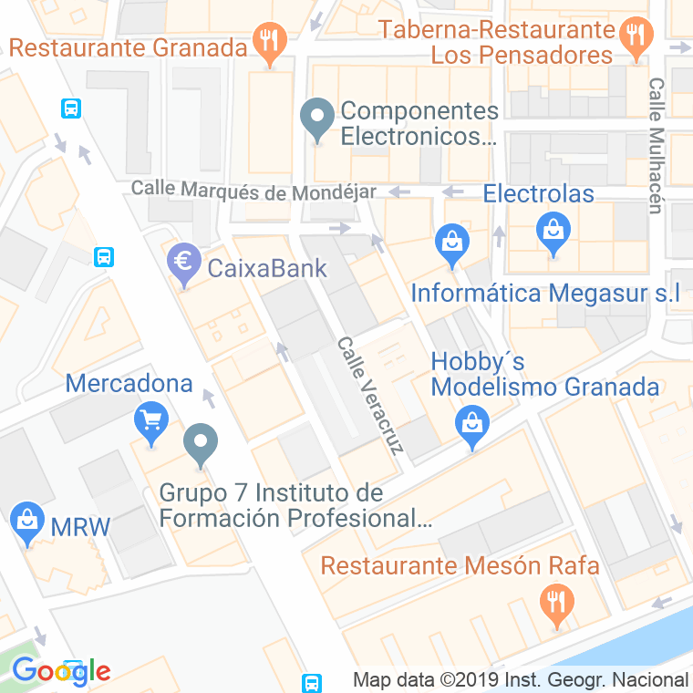 Código Postal calle Veracruz en Granada
