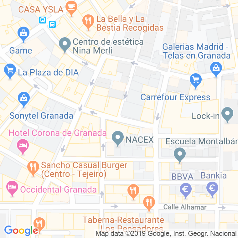 Código Postal calle Cuadro De San Vicente Ferrer en Granada