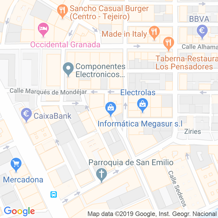 Código Postal calle Maestro Vives en Granada