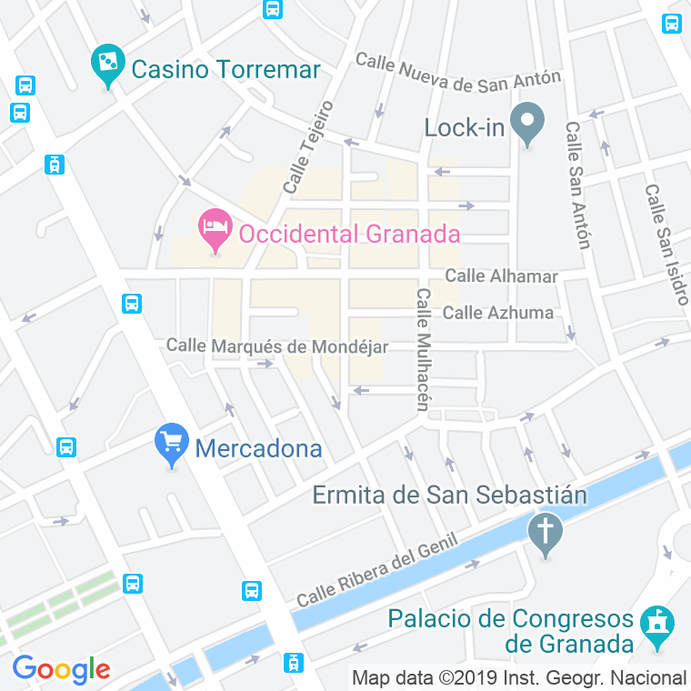 Código Postal calle Marques De Mondejar   (Impares Del 1 Al 15)  (Pares Del 2 Al 38) en Granada