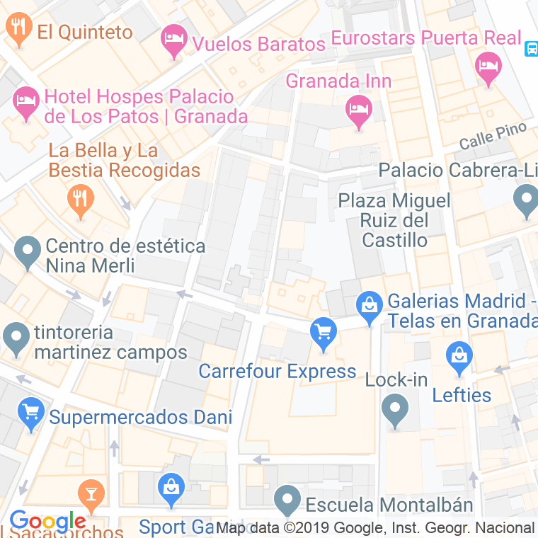 Código Postal calle San Jose Baja en Granada
