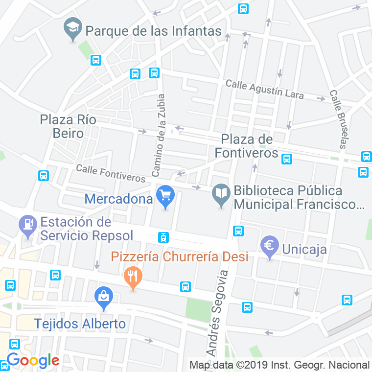 Código Postal calle Fontiveros   (Impares Del 1 Al 25)  (Pares Del 2 Al 40) en Granada