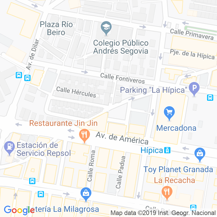 Código Postal calle Jose Luis Saenz De Heredia en Granada