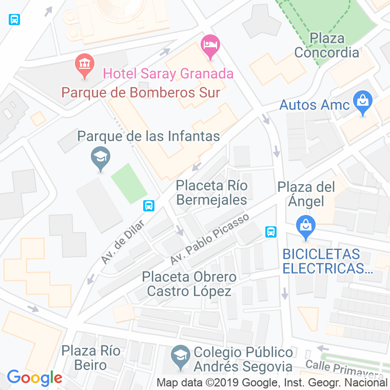 Código Postal calle Rio Cacin en Granada