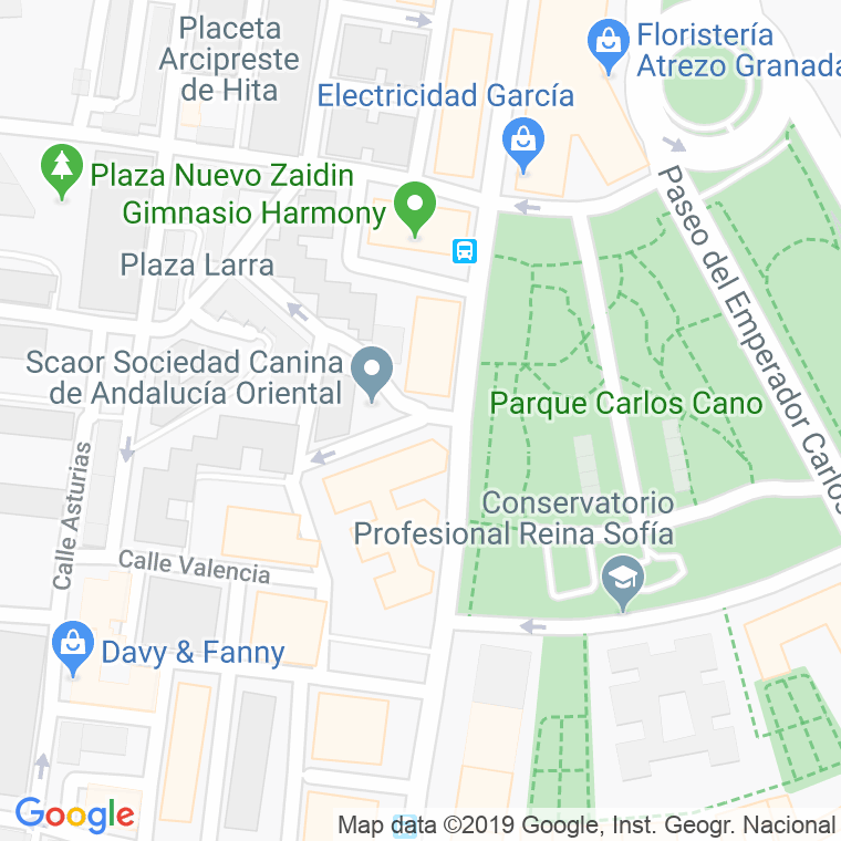Código Postal calle Alicante en Granada