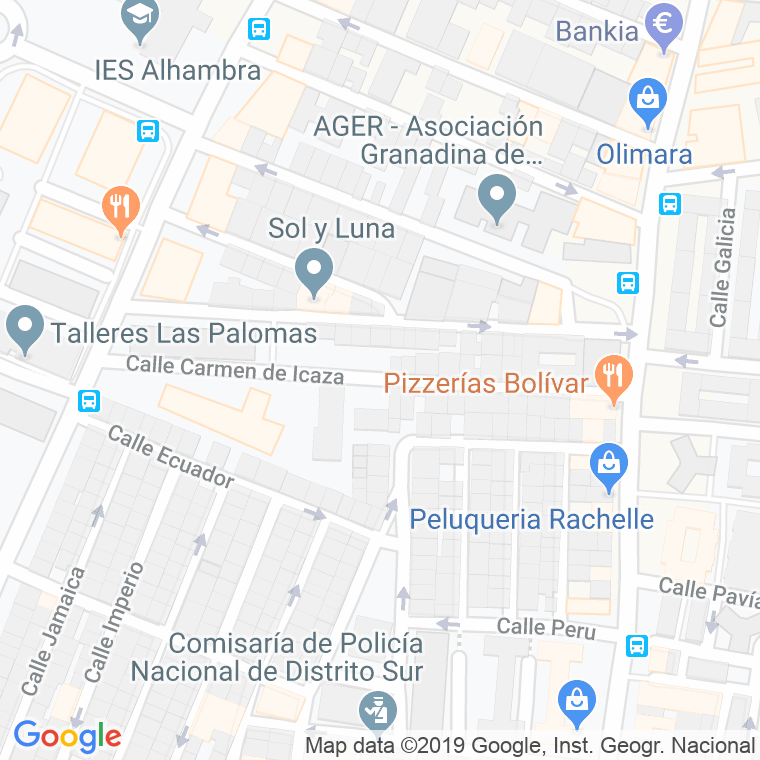 Código Postal calle Carmen De Icaza en Granada