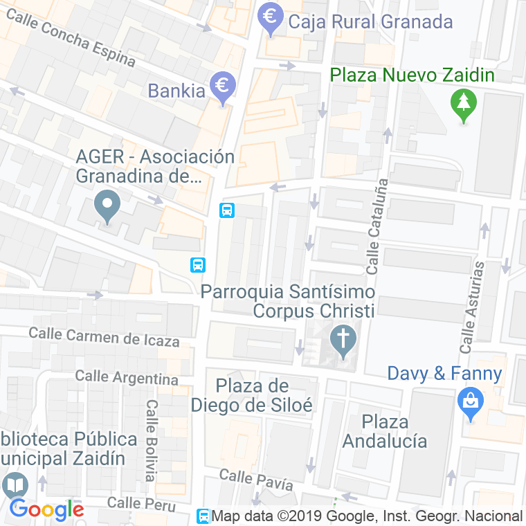 Código Postal calle Galicia en Granada