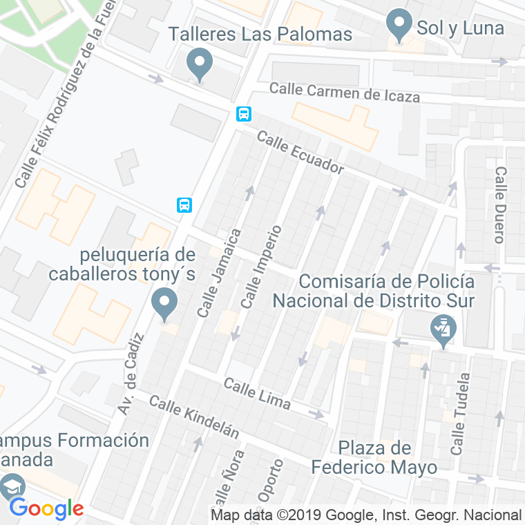 Código Postal calle Imperio en Granada