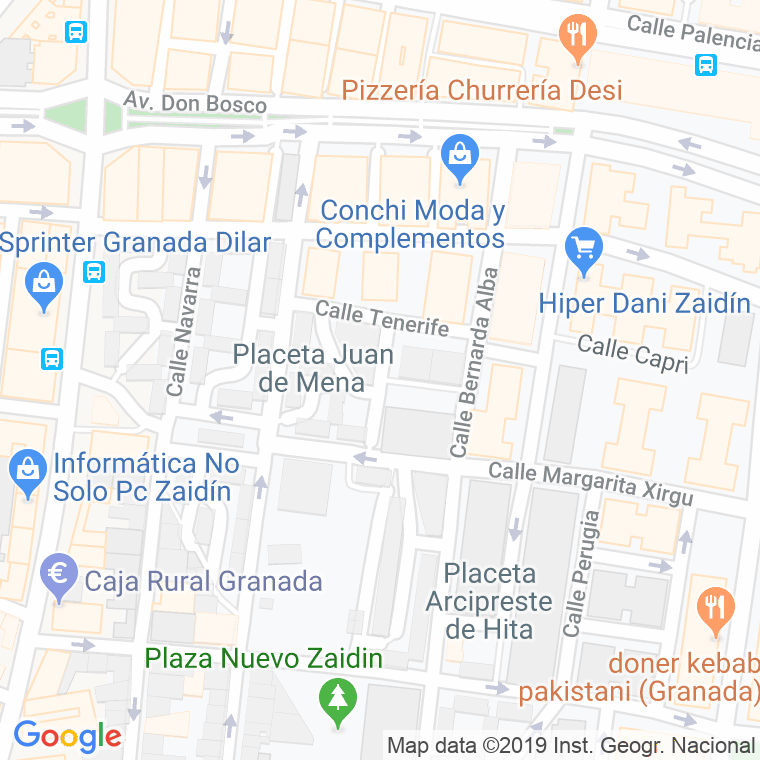 Código Postal calle Lanzarote en Granada