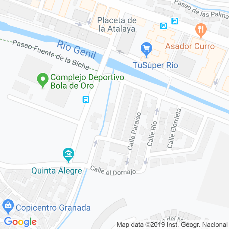 Código Postal calle Aguas Bravas en Granada